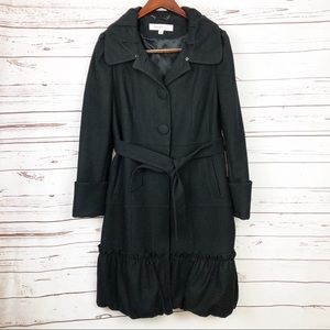 Laundry by Design Black Calf length wool coat 14